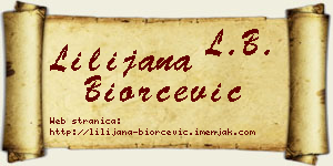 Lilijana Biorčević vizit kartica